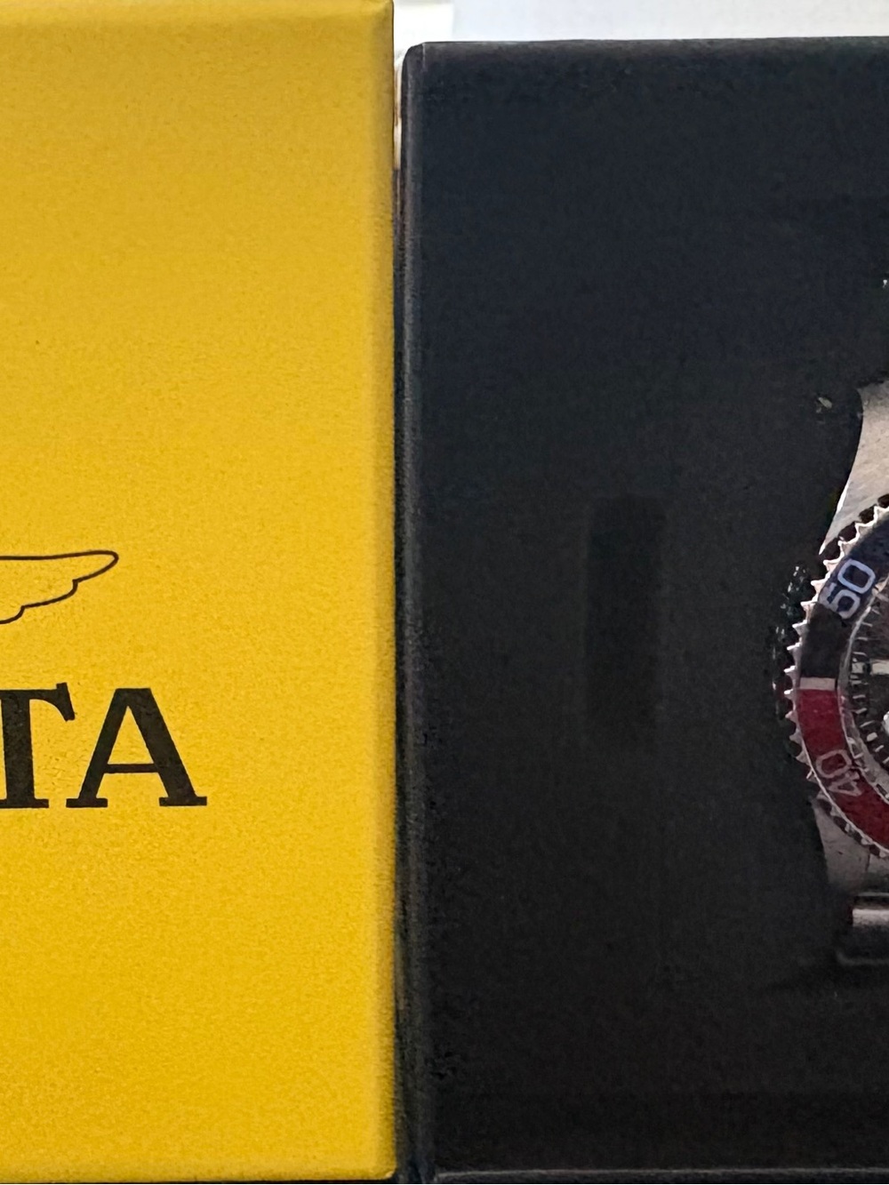 Invicta Men's Silver Watch with Black Dial and Red Accents - Picture 3 of 3